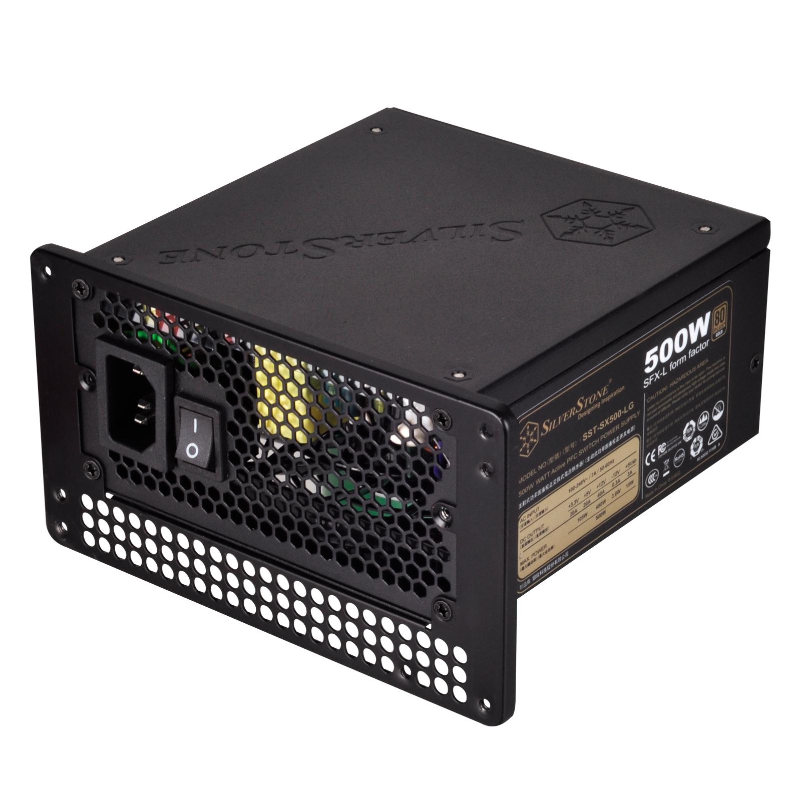 „SilverStone SST-PP08“ maitinimo šaltinio adapterio laikiklis, skirtas SFX į ATX – Juodas
