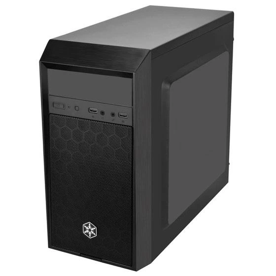 SilverStone SST-PS16B Precision Mini Tower Micro ATX kompiuterio dėklas, tylus, juodas