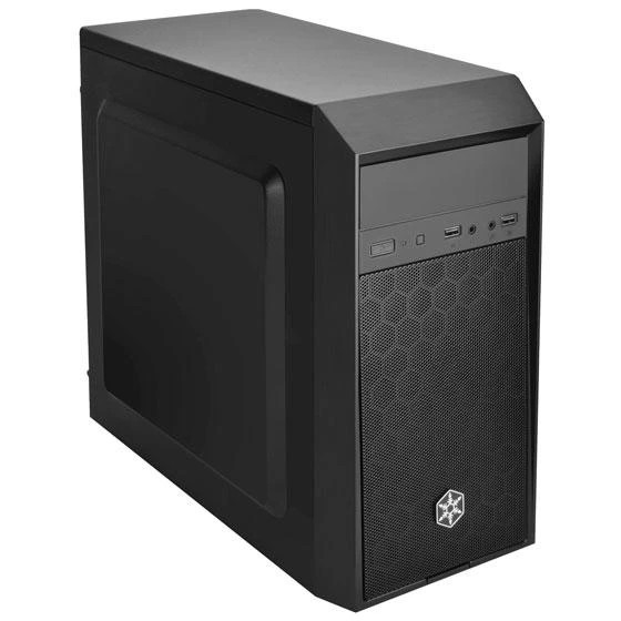 SilverStone SST-PS16B Precision Mini Tower Micro ATX kompiuterio dėklas, tylus, juodas