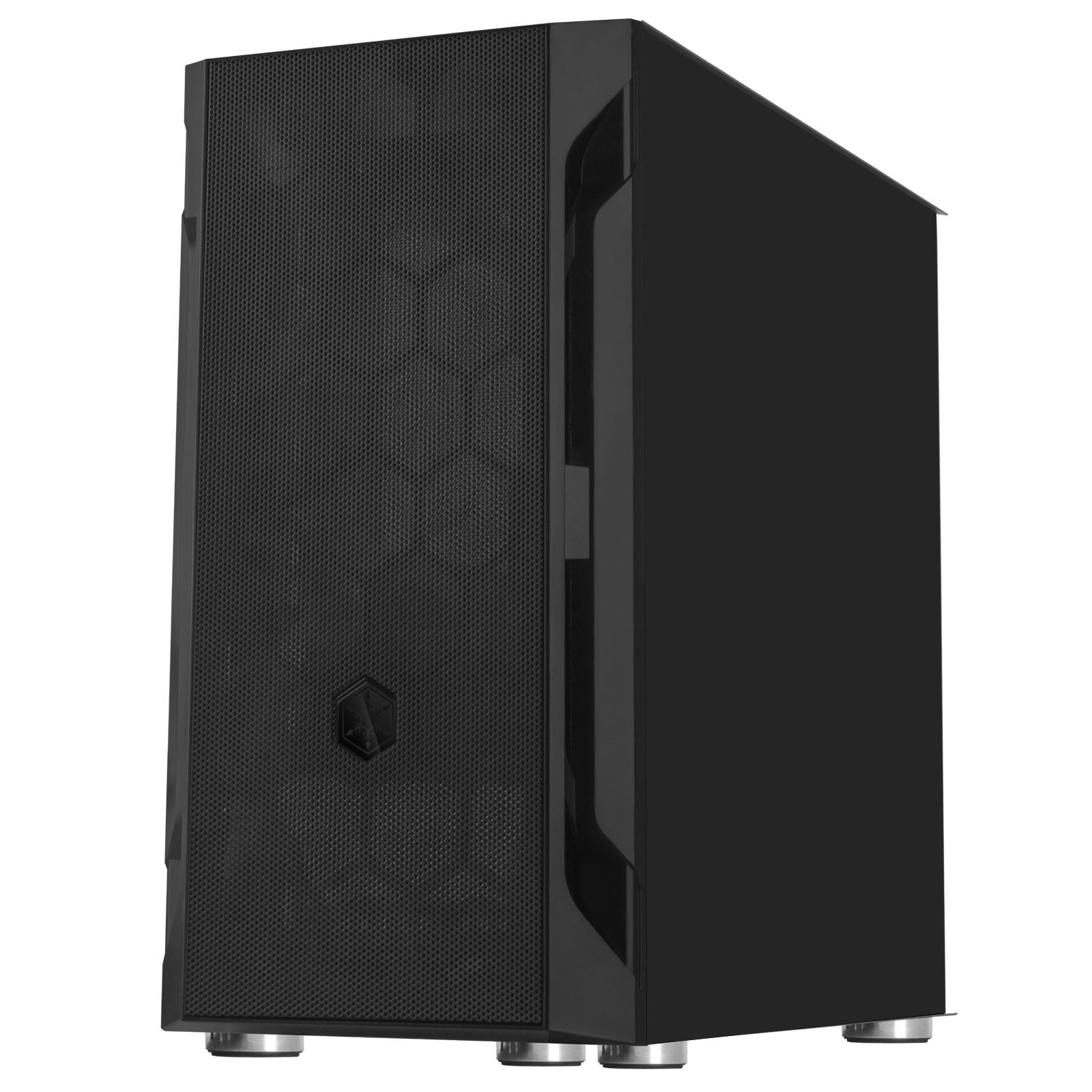 „SilverStone Fara H1M“, grūdintas stiklas – juoda