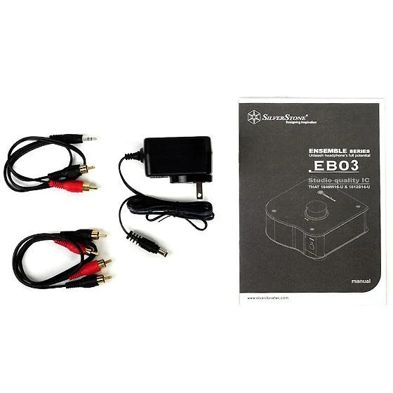 SilverStone SST-EB03S ausinių stiprintuvas – sidabro spalvos