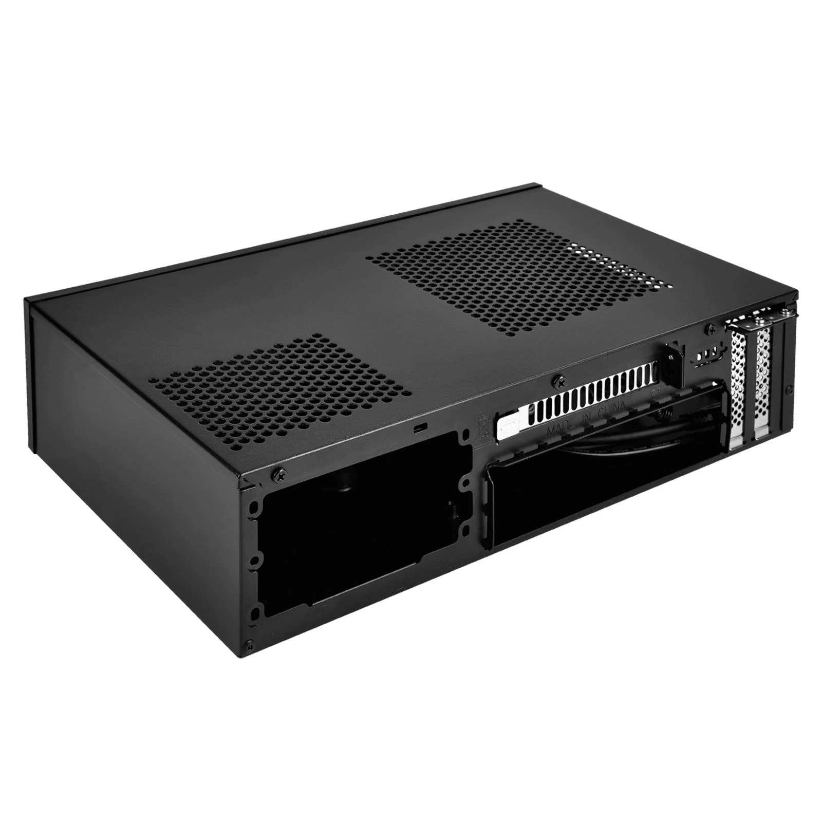 PC korpusas Silverstone Silent SST-ML09B Milo Slim HTPC Mini-ITX, juodas