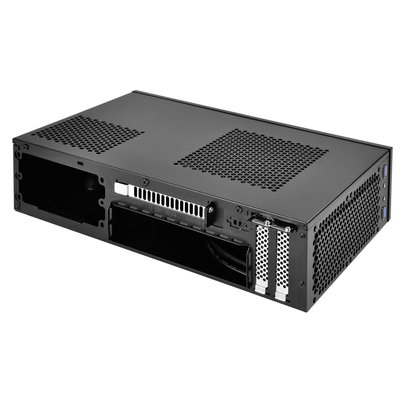 PC korpusas Silverstone Silent SST-ML09B Milo Slim HTPC Mini-ITX, juodas