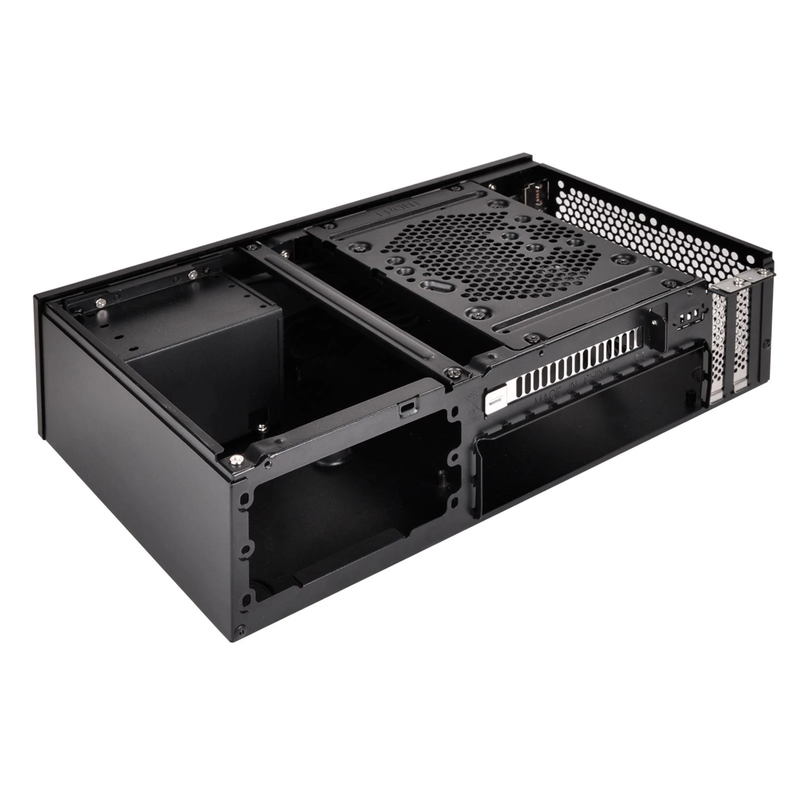 PC korpusas Silverstone Silent SST-ML09B Milo Slim HTPC Mini-ITX, juodas