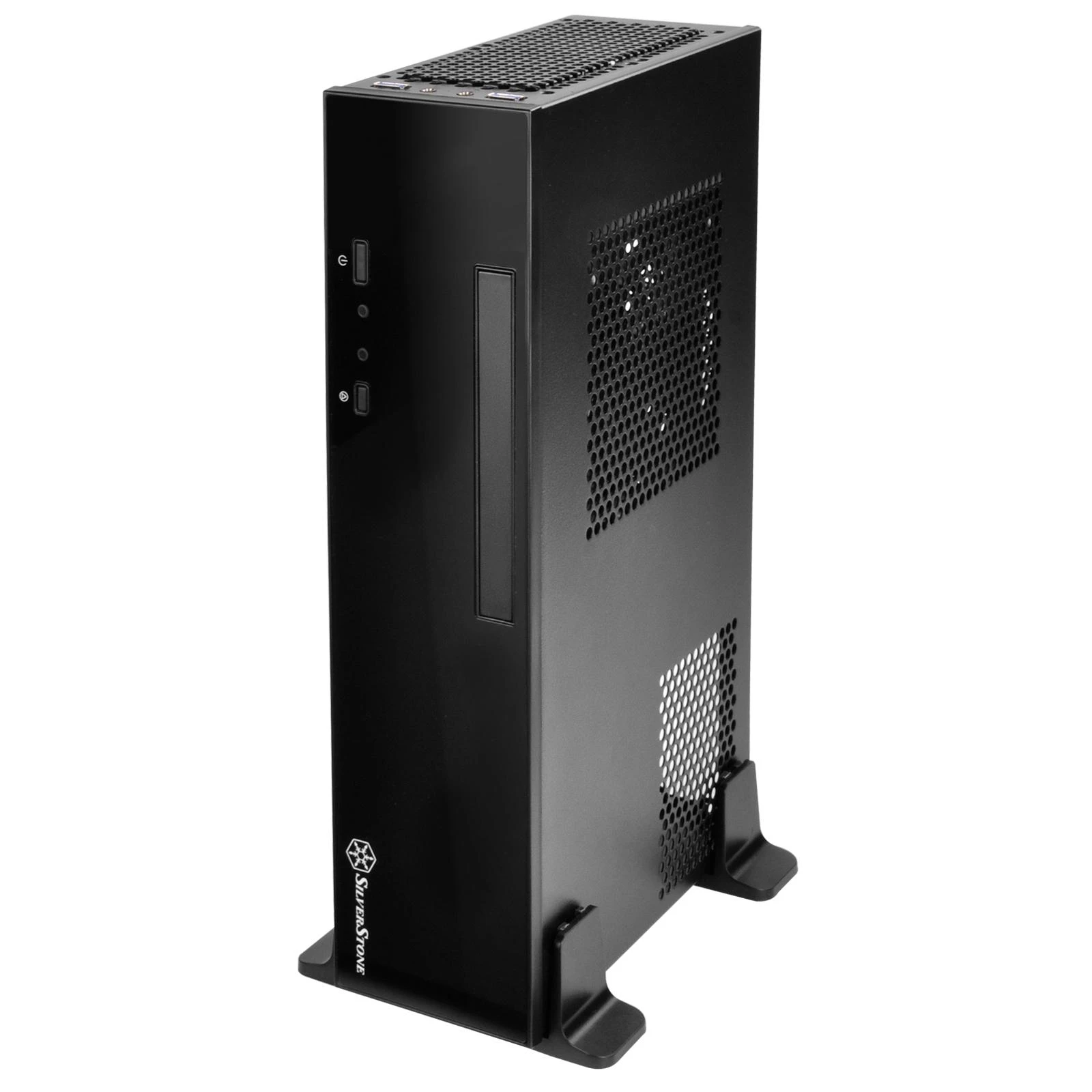 PC korpusas Silverstone Silent SST-ML09B Milo Slim HTPC Mini-ITX, juodas