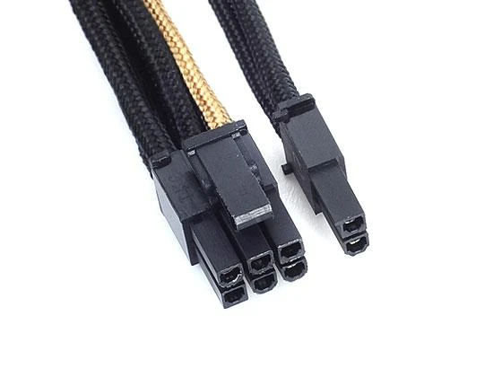 SilverStone PCIe 8-pin - PCIe 8-pin, 0.25m, Auksinis (SST-PP07-PCIBG)