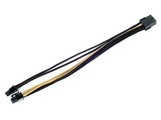 SilverStone PCIe 8-pin - PCIe 8-pin, 0.25m, Auksinis (SST-PP07-PCIBG)