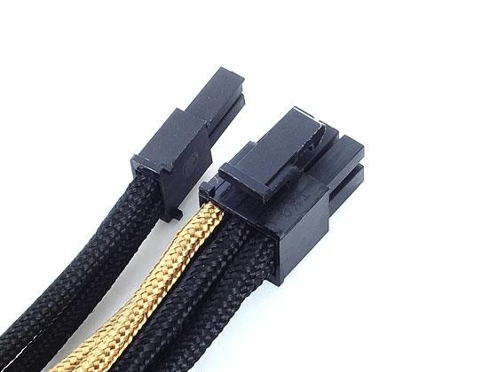 SilverStone PCIe 8-pin - PCIe 8-pin, 0.25m, Auksinis (SST-PP07-PCIBG)