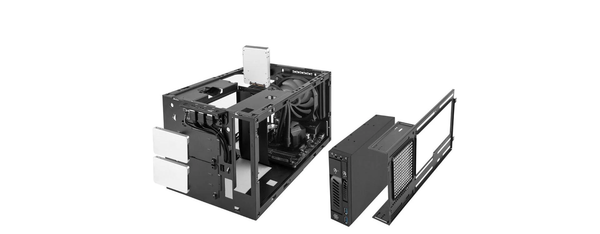 SilverStone SST–SG14B Sugo Mini–ITX dėklas – juoda