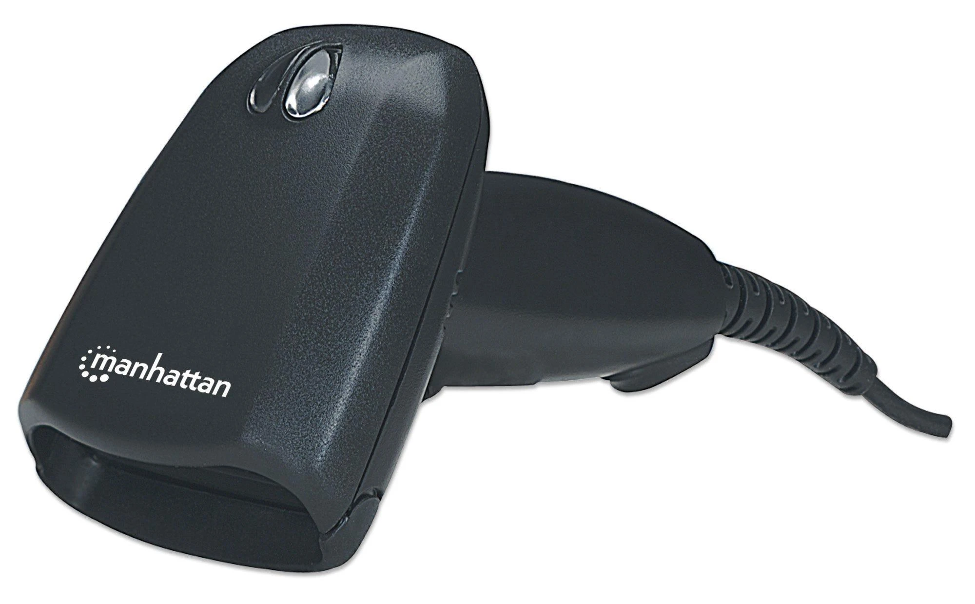 Manhattan didelio nuotolio CCD brūkšninių kodų skaitytuvas 500 mm nuskaitymo gylis, USB, Juodas