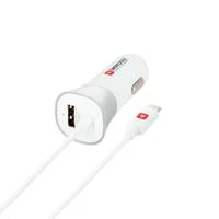 Įkroviklis Skross AUTOMOB. ĮKROVIKLIS ZAPALNICZKA SKROSS 1X USB 1A 12V/24V BALTA + KABELIS MICRO USB
