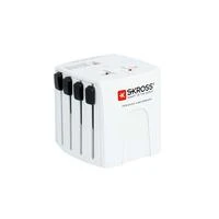 Kelioninis tinklo adapteris 230V 2.5A MUV micro kištukai AU/CN/UK/US/IT - lizdas EU (be įžeminimo) SKROSS