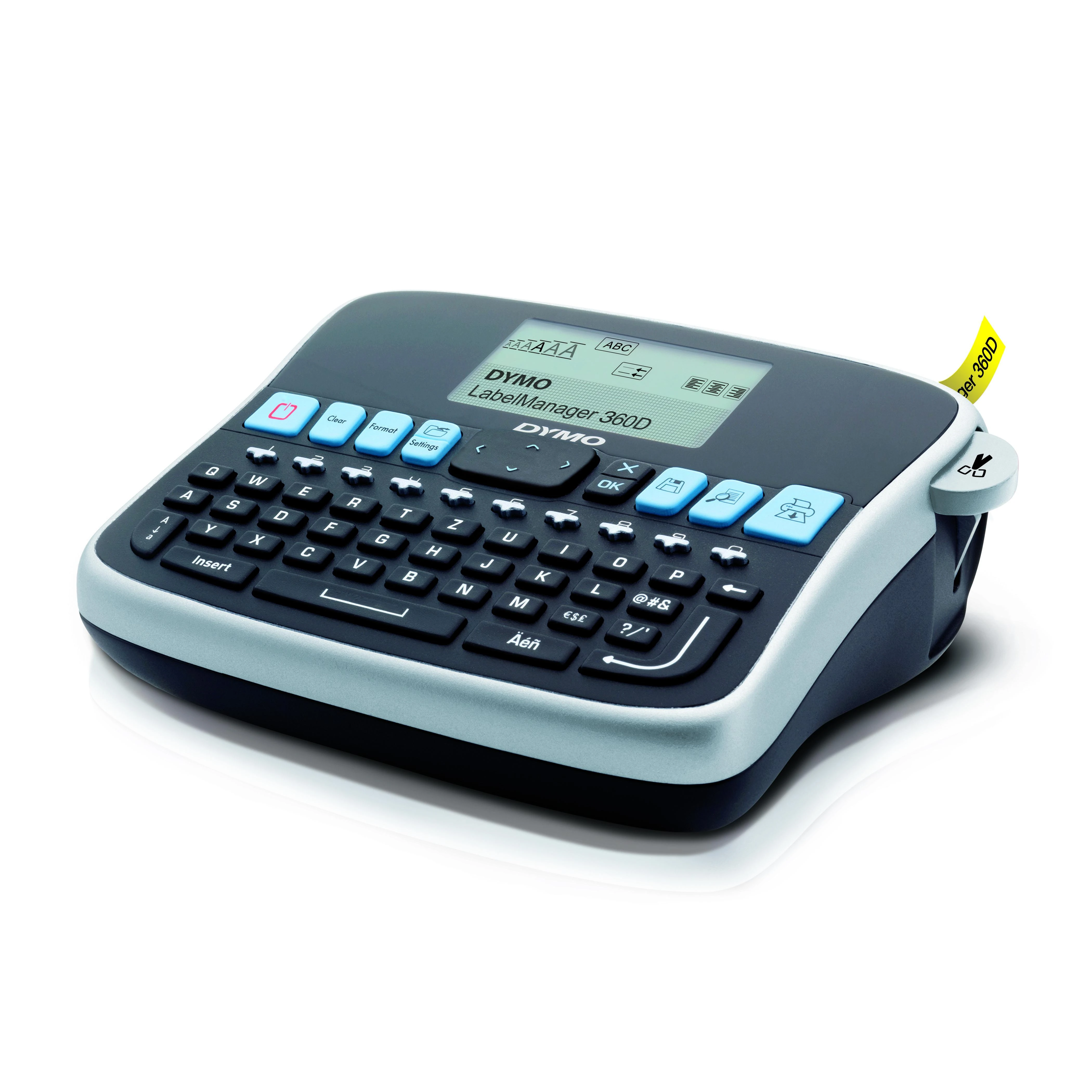 Spausdintuvas DYMO LabelManager 360D;QWERTZ klaviatūra - D1;etiketės iki 19 mm (S0879520)