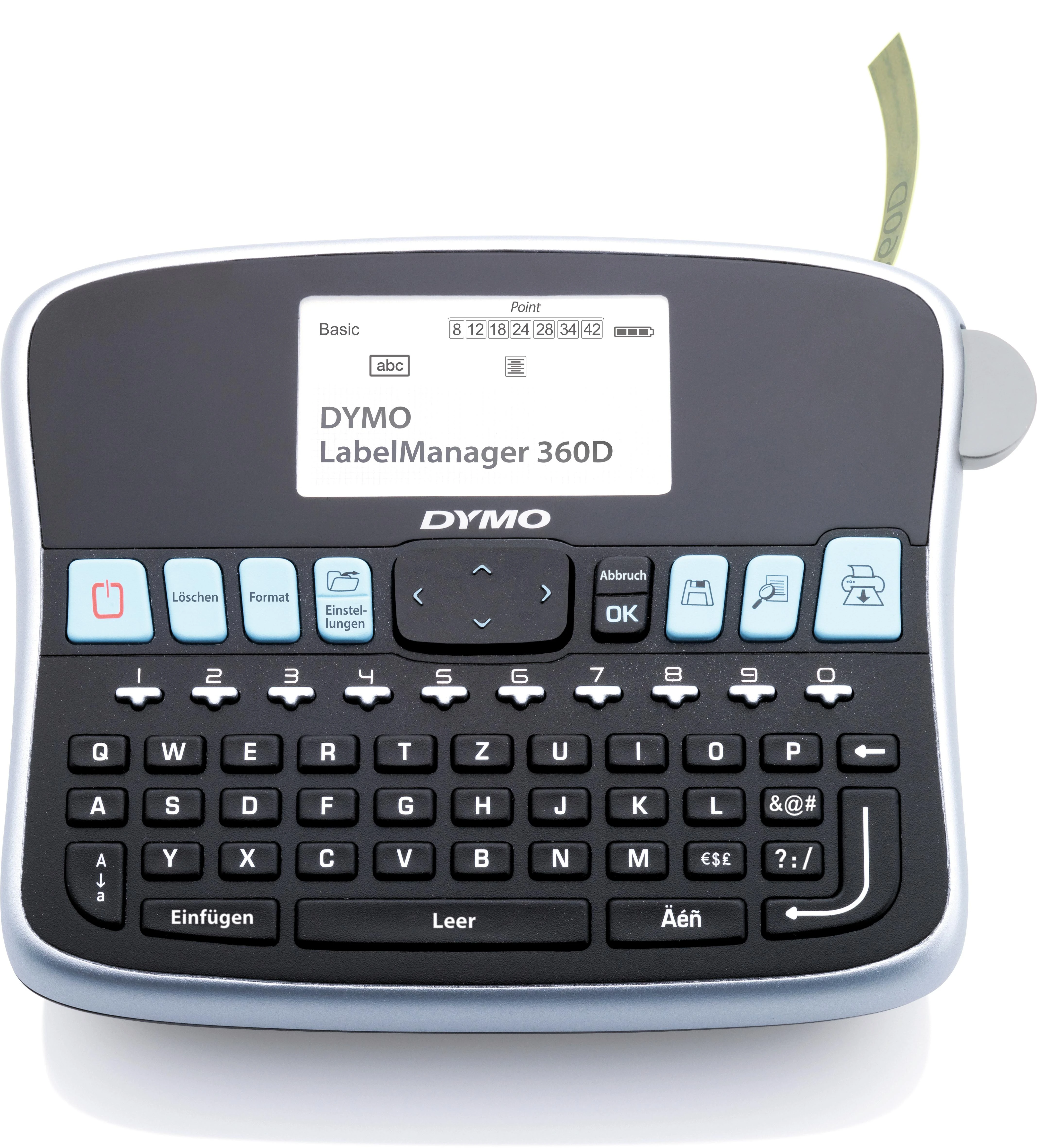 Spausdintuvas DYMO LabelManager 360D;QWERTZ klaviatūra - D1;etiketės iki 19 mm (S0879520)