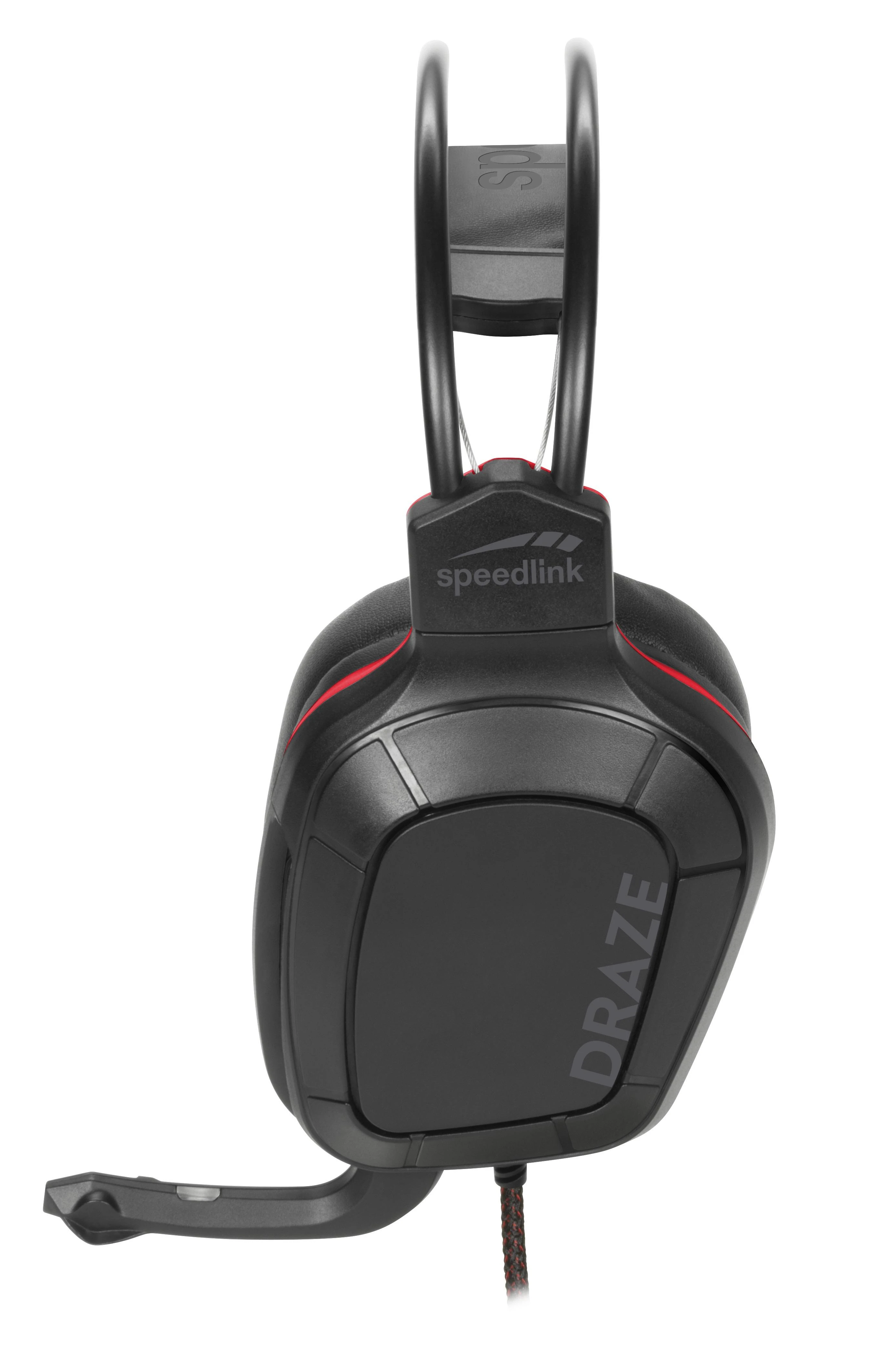 Speedlink Draze žaidimų ausinės, šoninis profilis