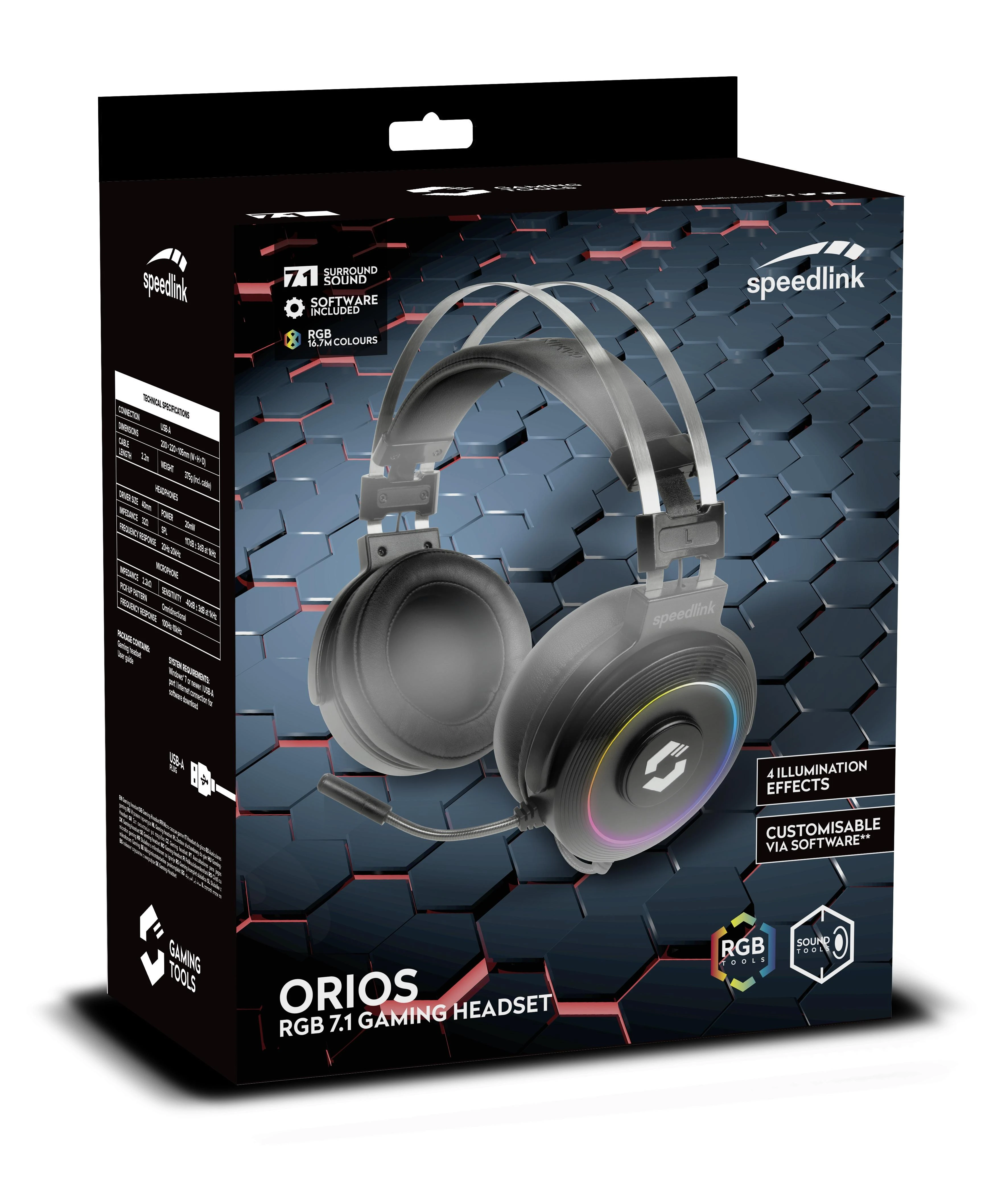 „Speedlink“ ausinės „Orios“ (SL-860005-BK)