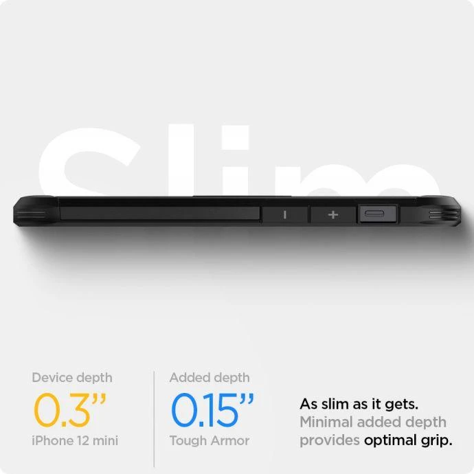 Dėklas Spigen ACS01753, skirtas iPhone 12 Mini, juodas