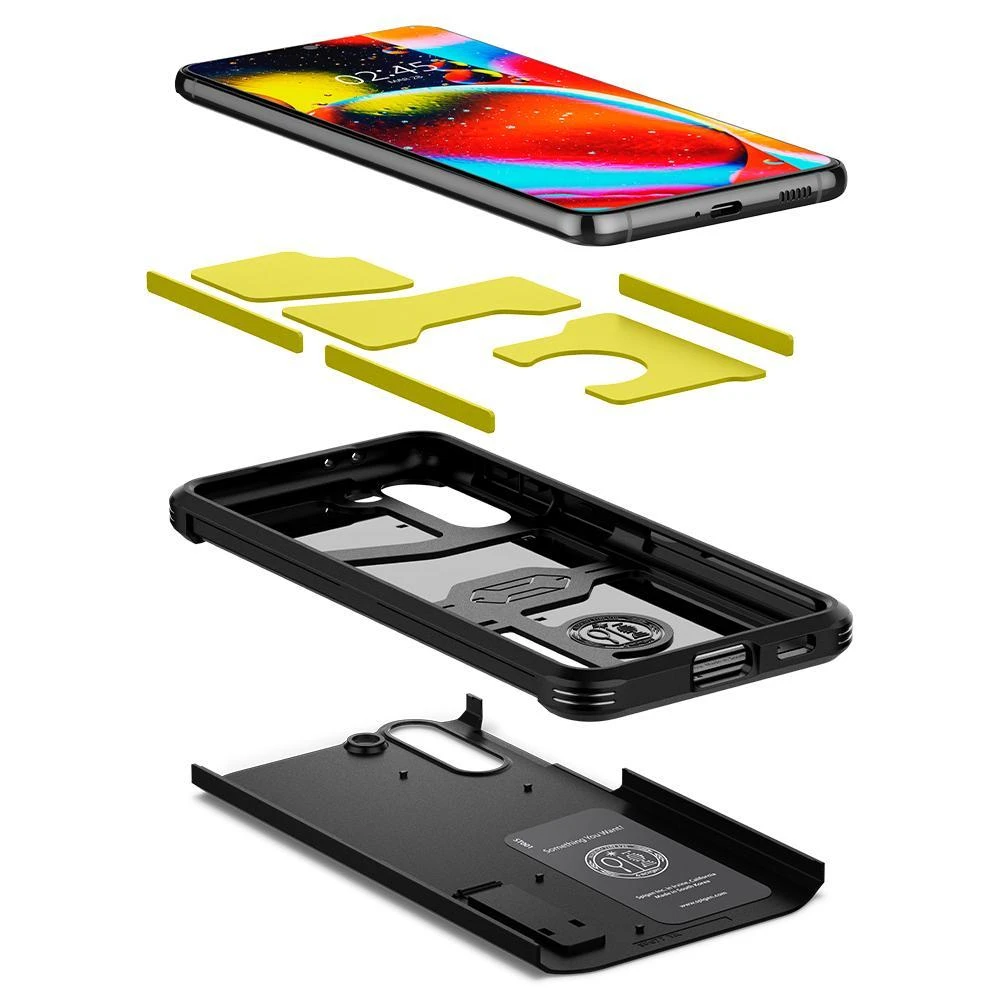 Dėklas „Spigen Tough Armor“, juodas – „Galaxy S21“