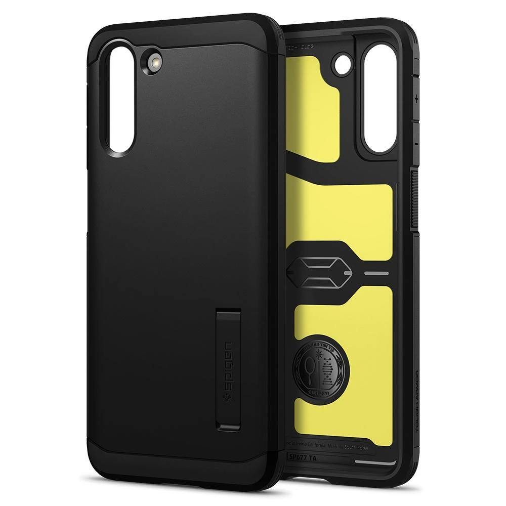 Dėklas „Spigen Tough Armor“, juodas – „Galaxy S21“