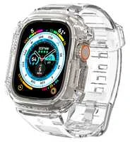 „Spigen Rugged Armor Pro“ dėklas – apyrankė su dėklu, skirta „Apple Watch Ultra“ 49 mm (skaidrus)