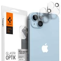 Spigen Glass Optik 2 vnt., juodos spalvos - iPhone 14/iPhone 14 Plus