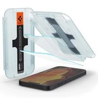 „Spigen tR EZ Fit“ skaidrumo jutiklis, atidarytas, 2 vnt. pakuotėje – „iPhone 13 mini“