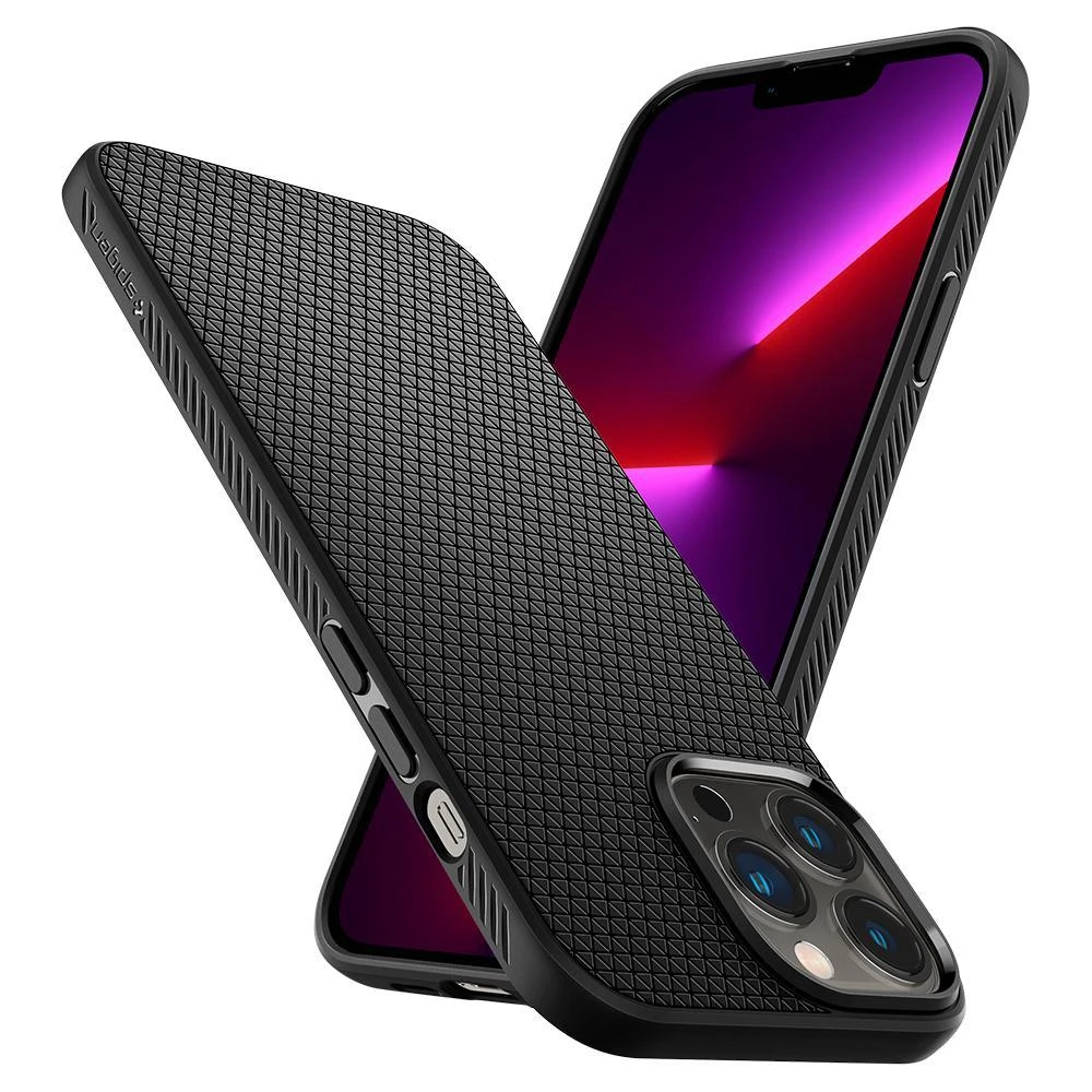 Spigen Liquid Air dėklas skirtas Apple iPhone 13 Pro Max, spalva - Matte Black
