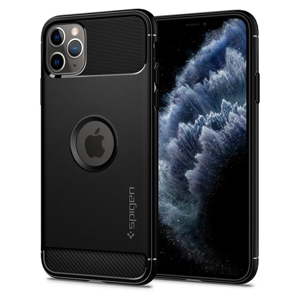 Spigen Rugged Armor iPhone 11 Pro Max juoda mat | Varle.lt