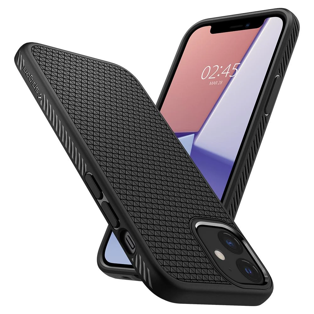 Spigen Liquid Air dėklas skirtas Apple iPhone 12 Pro / 12, spalva - Matte Black