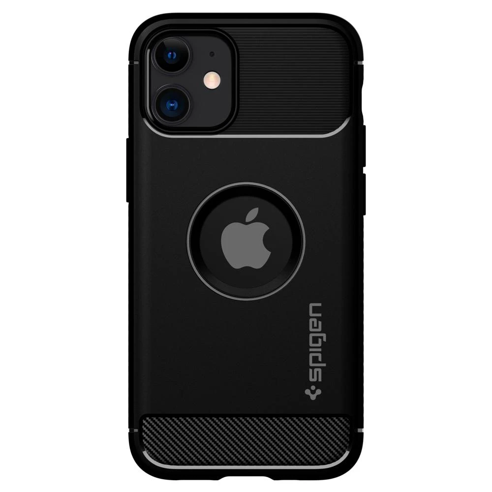 Spigen Rugged Armor – dėklas skirtas Apple iPhone 12 / Apple iPhone 12 Pro Case Juodas