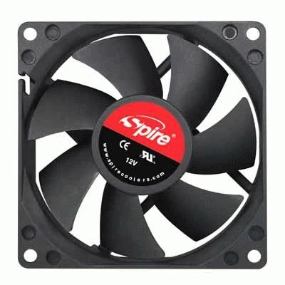 SPIRE, korpuso ir PSU aušintuvas, 80x80x25mm, 12V, 3pin, SP08025S1L3-CB