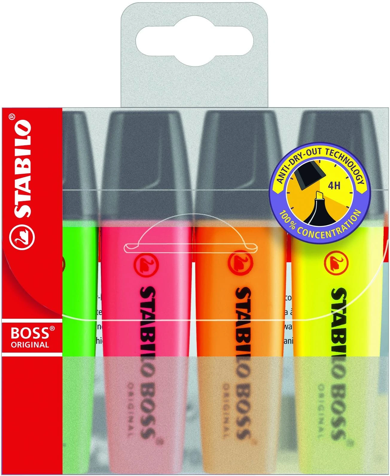 Stabilo Teksto žymeklių BOSS rinkinys, 4vnt.