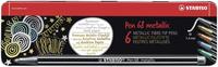 Stabilo Pen 68 Metallic flomasteriai, 6 vnt.