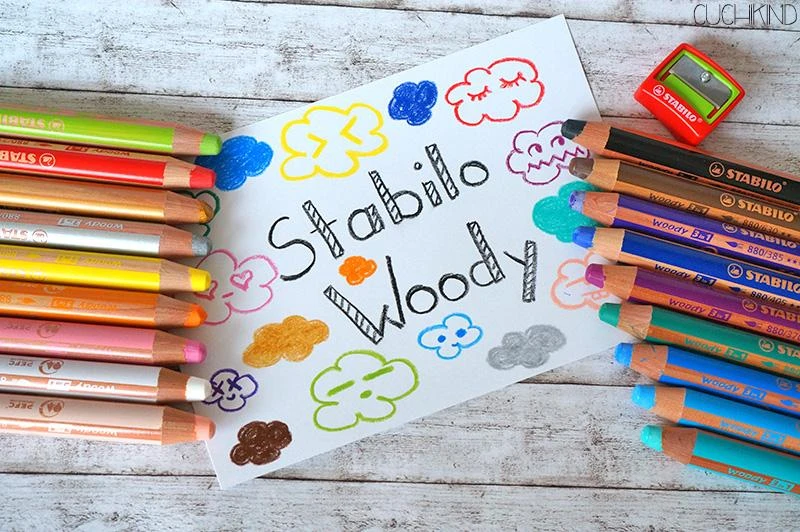 Stabilo Woody 3in1 kreidelės 18 spalvų + galąstuvas (381339)