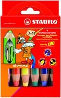 Stabilo spalvoti pieštukai Woody 6 spalvos (8806)