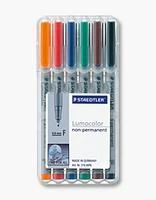 Staedtler STAEDTLER Folienstift Lumocolor F nonperm 6St
