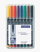 Staedtler Foliopis 318WP8 8col. w etui STAEDTLER LUMOCOLOR visam laikui