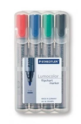 Staedtler LUMOCOLOR žymeklis ant popieriaus lapo, 4 spalvų dėkle (STA308)