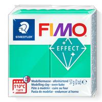 Modelinas FIMO EFFECT, 57 g, permatoma žalia sp.