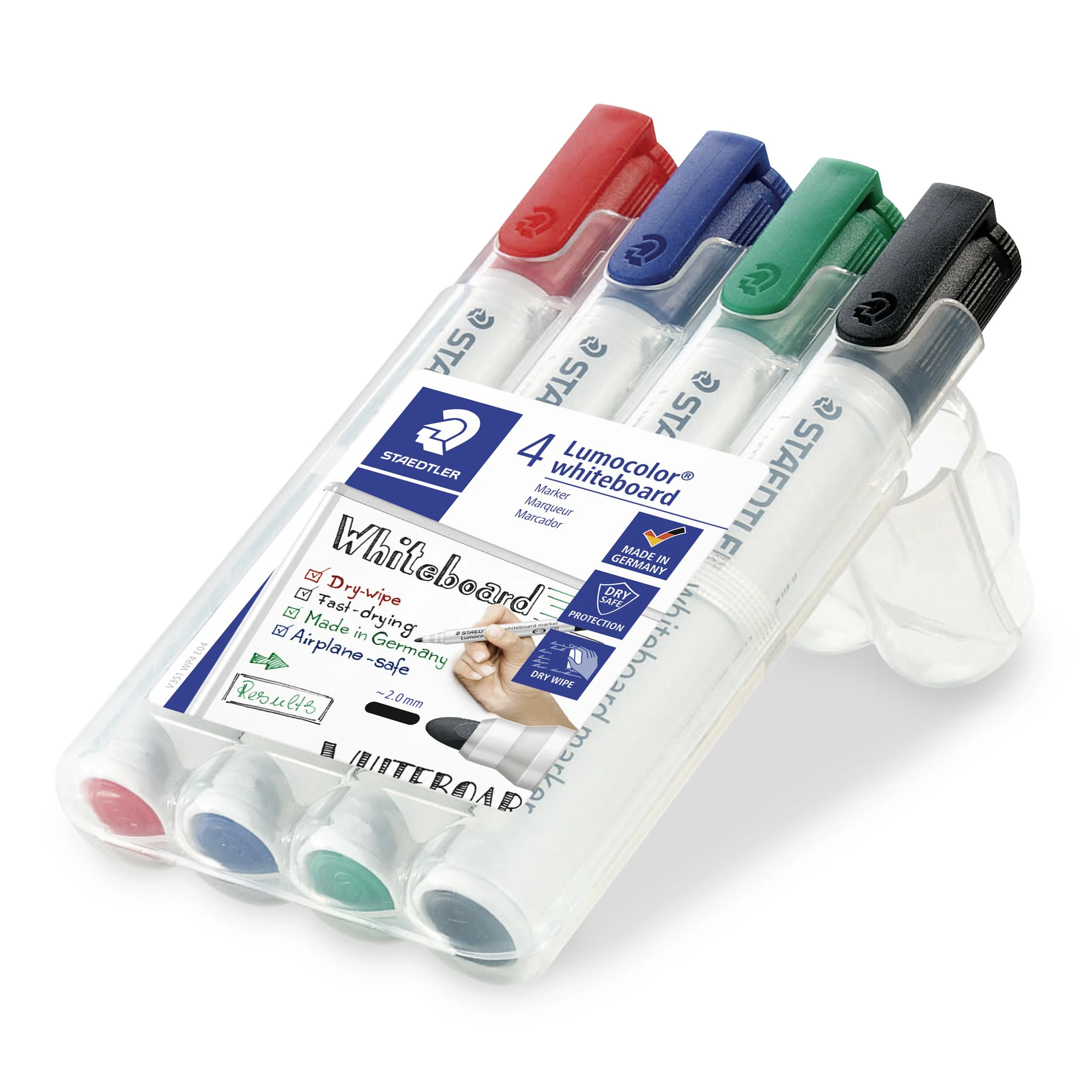 Staedtler 351 lentos rašiklis, 4 skirtingų spalvų, 2 mm antgalis