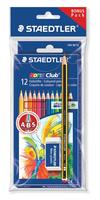 Staedtler Pieštukas kreidelės 12 spalvų Noris Club + trintukas, pieštukas