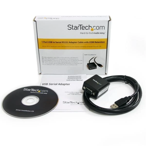 Kabelis USB StarTech USB-A - RS-232 1.8 m Juodas (ICUSB2321F)