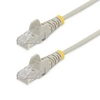 StarTech STARTECH.COM 2,5m Cat6-Kabelis - Schlankes Cat6-Patchkabel - Grau - Snagless-RJ45-Steckverbinder - LSZH - 28 AWG Kupferdraht