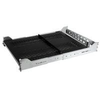 StarTech StarTech.com 2HE ausziehbarer belufteter Fachboden fur 19 Serverschrank mit Kabelfuhrung / verstellbarer Montagetiefe bis 56,7kg - Rack - Regal - Juodas - 2U - fur P/N: RK1233BKM, RK2433BKM, RK2537BKM, RK3236BKF, RK4236BKB, RK4242BK24, RK4242BK