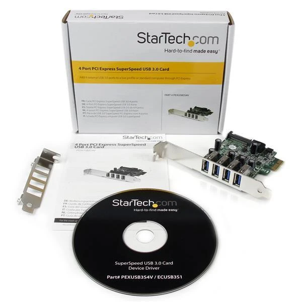 Kontroler StarTech PCIe x1 - 4x USB 3.0 (PEXUSB3S4V)