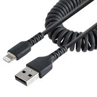 Kabelis USB StarTech USB-A - Lightning 0,5 m Juodas (RUSB2ALT50CMBC)
