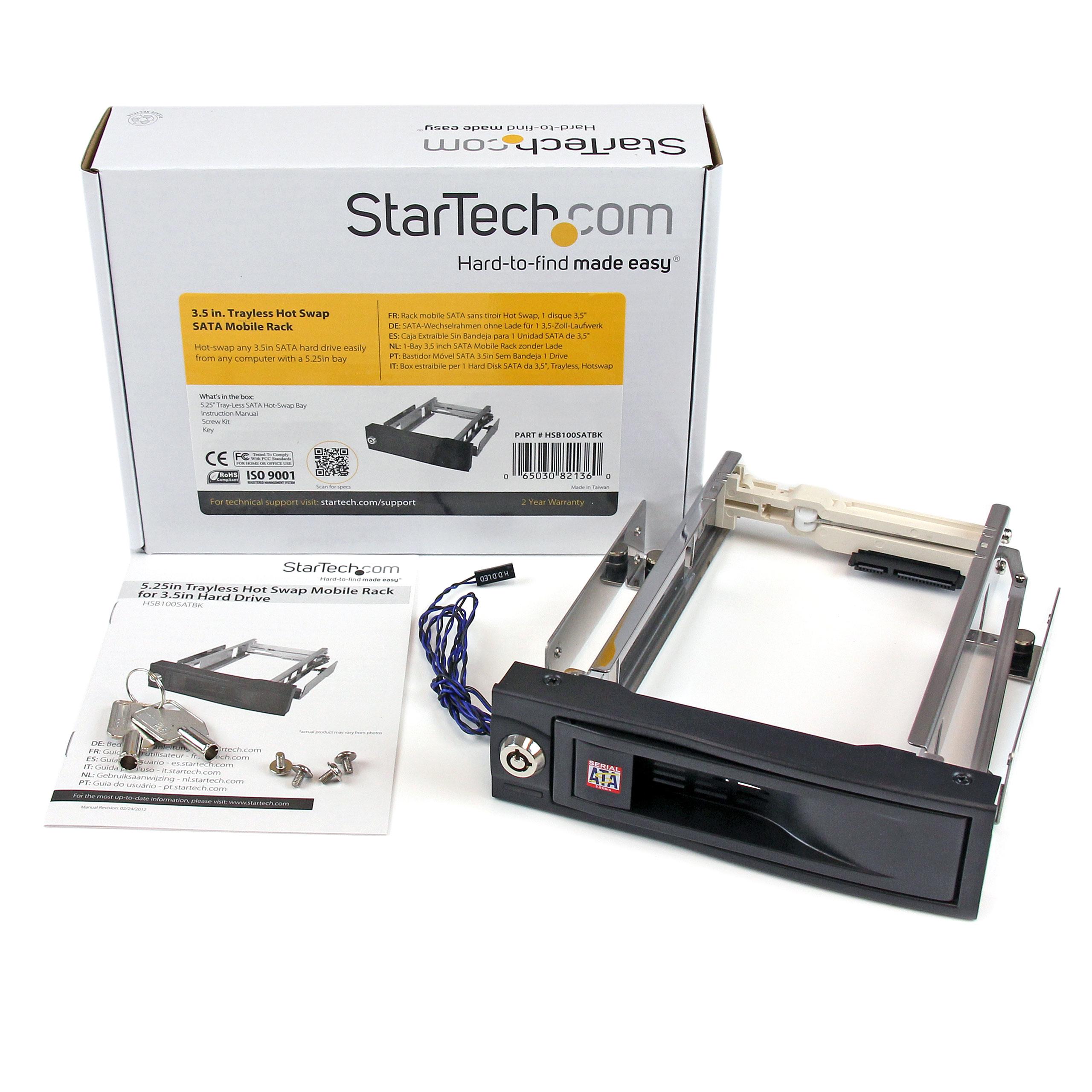 StarTech 5,25" 3,5" SATA Drive Caddy (HSB100SATBK)