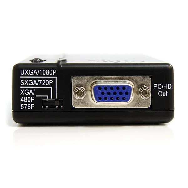 Adapteris AV StarTech Composite Video - S-Video - D-Sub (VGA) juodas (VID2VGATV2)