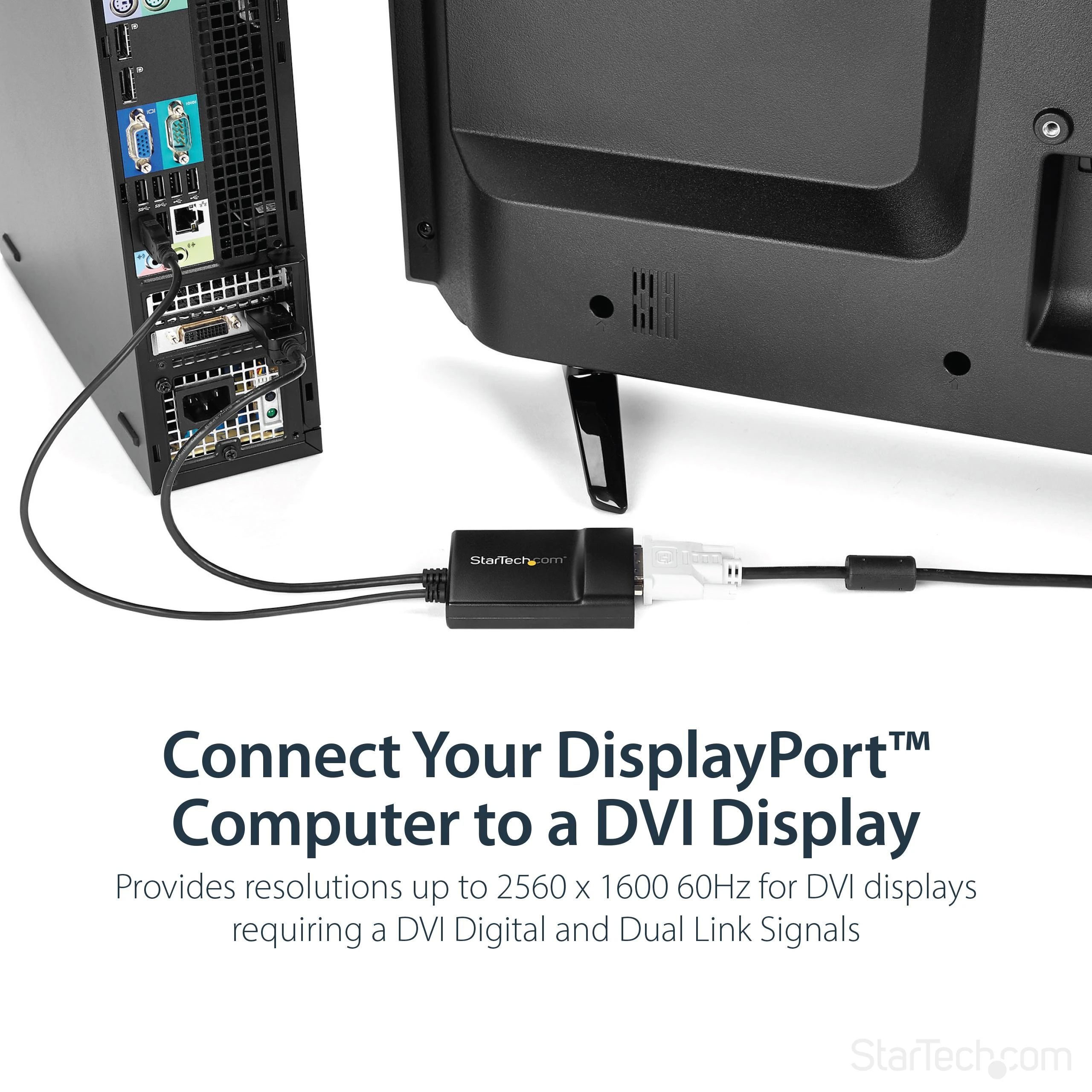 StarTech DVI-D adapterio pajungimo pavyzdys