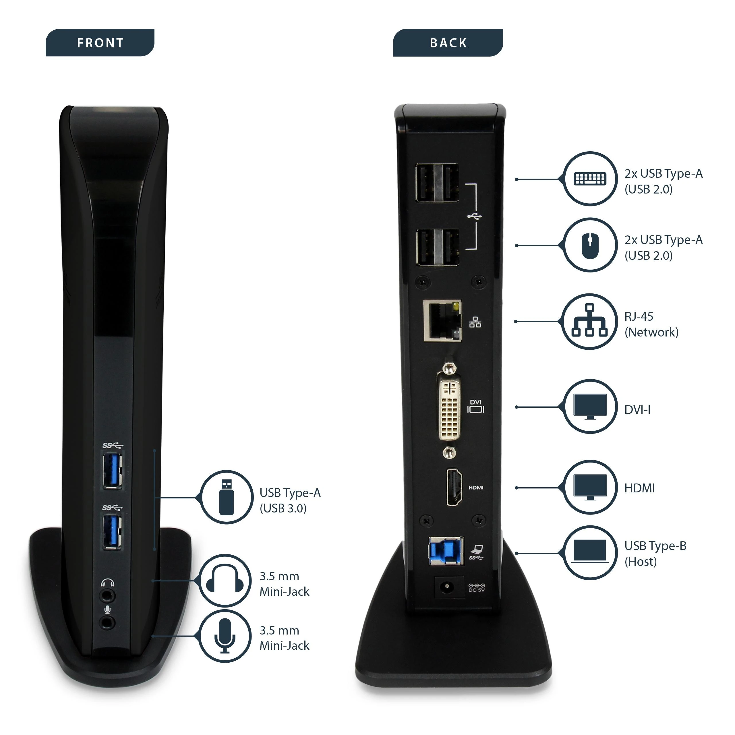 „StarTech HD Dock“ USB 3.0 stotis / replikatorius (USB3SDOCKHD)